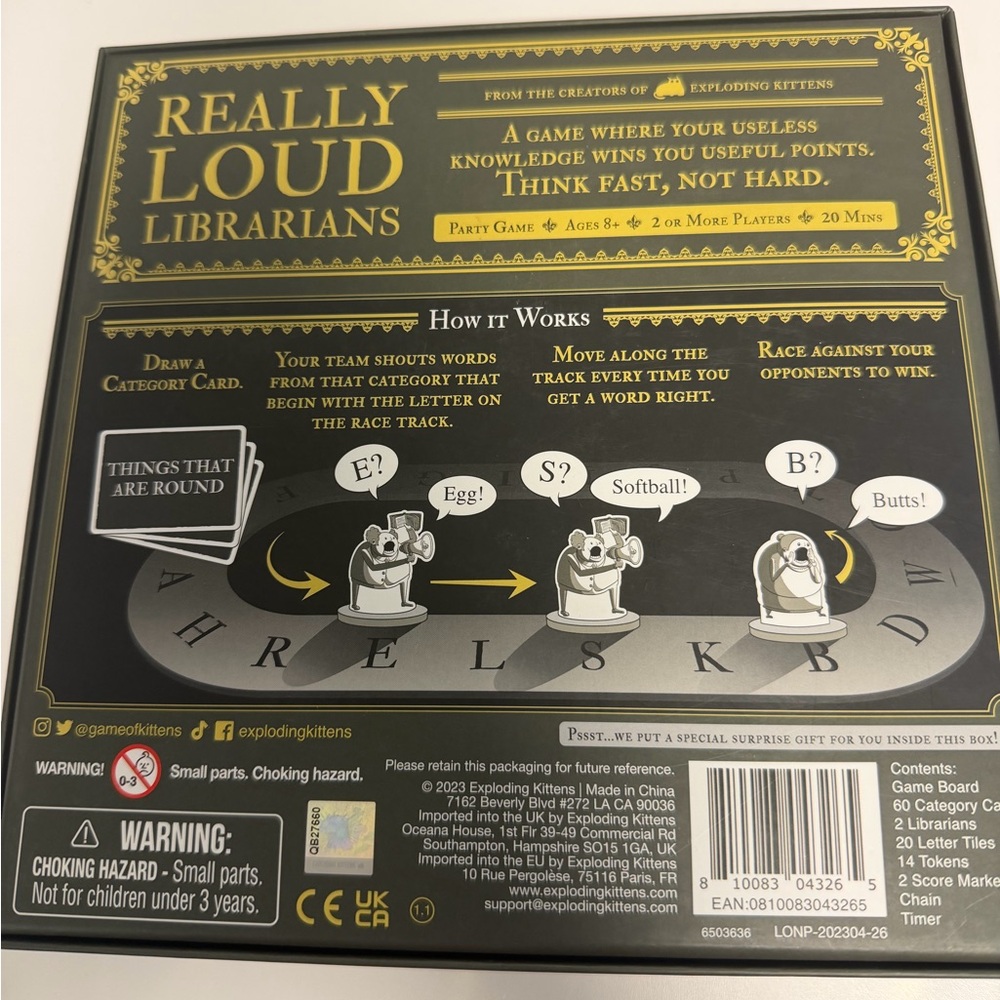 Really Loud Librarians Board Game by Exploding Kittens - Picture 3 of 8